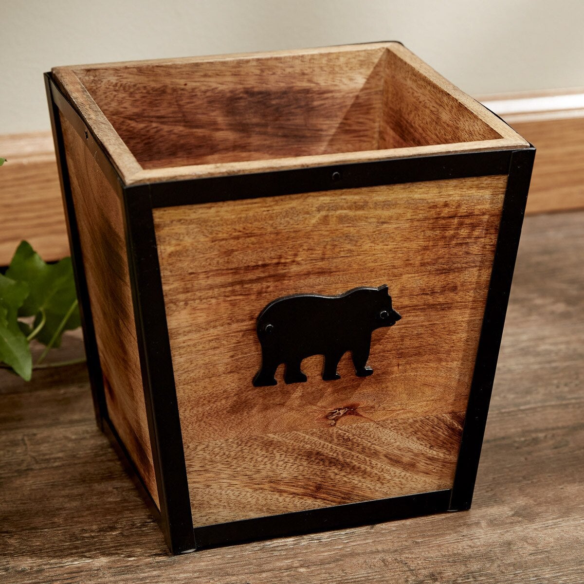 Park Designs Wild Woods Bear Waste Paper Basket - Thumbnail 3