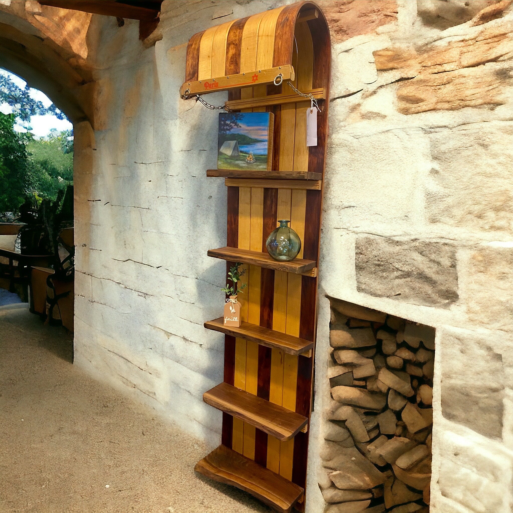 WATERLOO ヴィンテージ ローボード Vintage Toboggan Shelf | The Big Moose Furniture Outlet